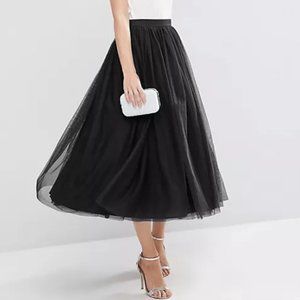 ASOS Tulle Tea Length Multi Layer skirt